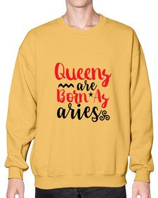 queens Are Born As Aries 384# - aries- Sweatshirt - Crew