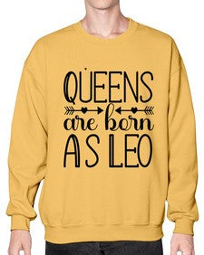 queens are born as Leo 394# - leo- Sweatshirt - Crew