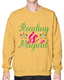 reading is magical 369# - unicorn- Sweatshirt - Crew