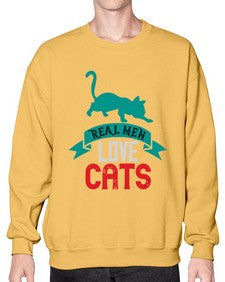 real man love cats o Style 112# - cats- Sweatshirt - Crew
