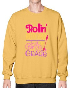 rollin into second grade 781# - second grade- Sweatshirt - Crew