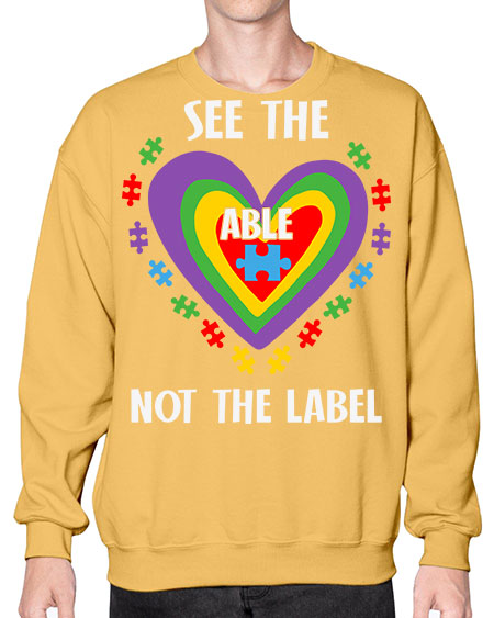 see the able not the 115# - autism- Sweatshirt - Crew