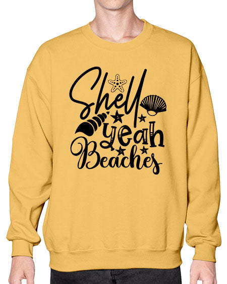 shell yeah beaches Style 75# - summer- Sweatshirt - Crew