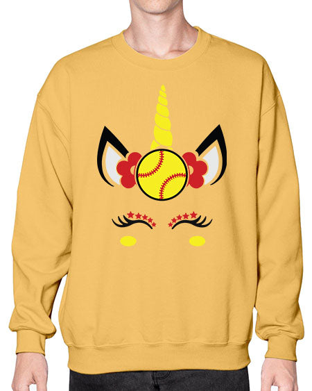 softball unicorn 399# - softball- Sweatshirt - Crew