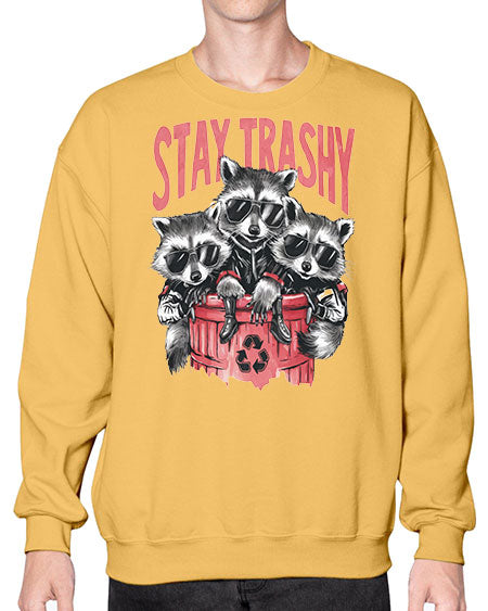 stay trashy 63# - raccoon- Sweatshirt - Crew