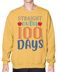 straight outta one hundred days 907# - one hundred days- Sweatshirt - Crew
