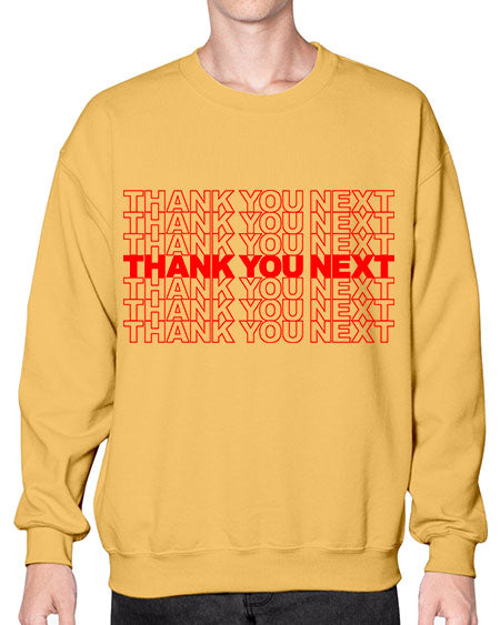 thank you next 22# - black words and phrases- Sweatshirt - Crew
