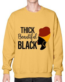 thick beautiful black Style 4# - black girls or women- Sweatshirt - Crew