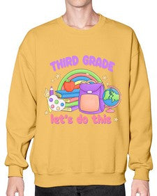 third Grade Lets Do This 964# - third grade- Sweatshirt - Crew