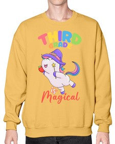 third Grade is Magical Unicorn 962# - third grade- Sweatshirt - Crew
