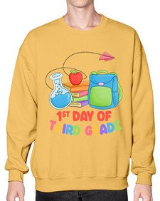 third day of third Grade 945# - third grade- Sweatshirt - Crew