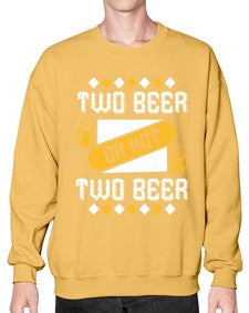 two beer or not two beer 1677# - beer- Sweatshirt - Crew