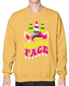 unicorn face 459# - unicorn- Sweatshirt - Crew