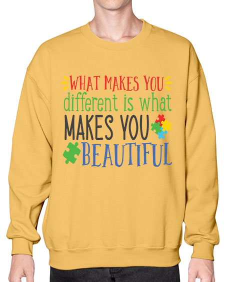 what makes you different is what makes you beautiful Style 3# - autism- Sweatshirt - Crew