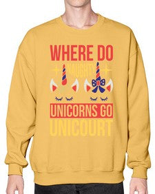 where do naughty unicorns go unicourt 556# - unicorn- Sweatshirt - Crew