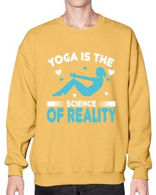 yoga is the science of reality  626# - yoga- Sweatshirt - Crew