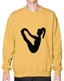 yoga pose  633# - yoga- Sweatshirt - Crew