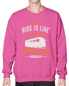 A bus ride is like being in another world 1# - bus- Sweatshirt - Crew