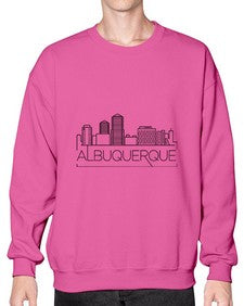 Albuquerque Minimal Skyline 301# - cities- Sweatshirt - Crew