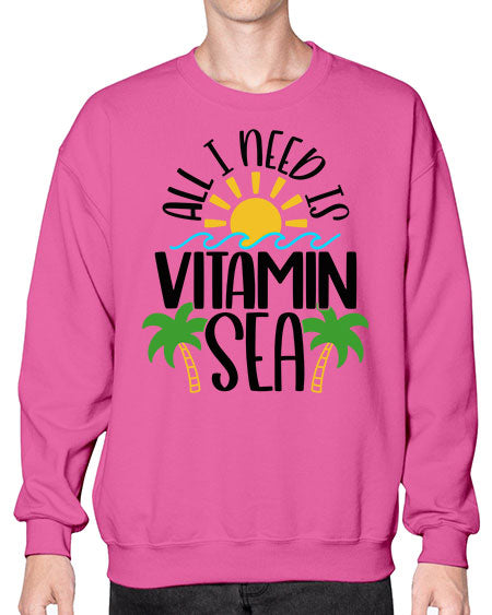 All I Need Is Vitamin Sea Style 56# - summer- Sweatshirt - Crew