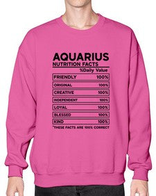 Aquarius Nutrition Facts 67# - aquarius- Sweatshirt - Crew