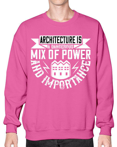 Architecture is a dangerous mix of power and importance Style 47# - architect- Sweatshirt - Crew