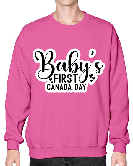 Baby s First Canada Day 275# - baby- Sweatshirt - Crew