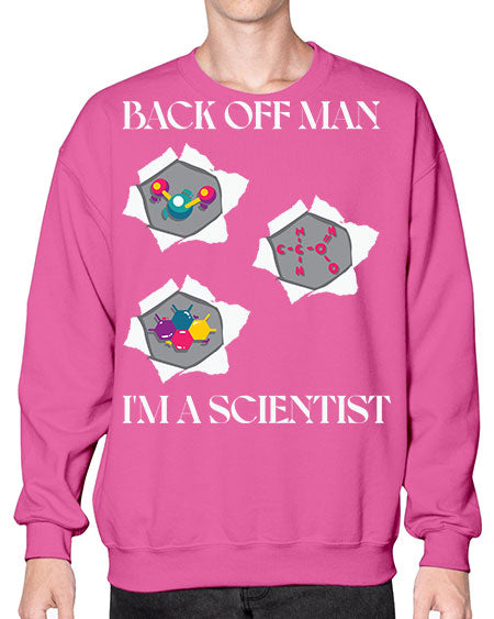 BackOffManImAScientistSkinite Scientist Skinite 289# - general science- Sweatshirt - Crew