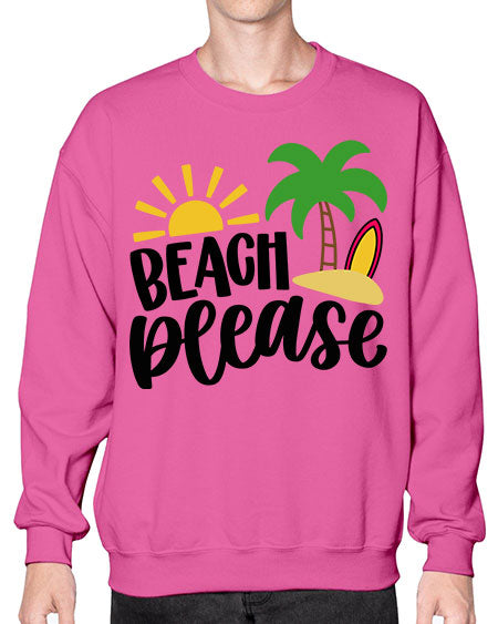 Beach Please Style 51# - summer- Sweatshirt - Crew