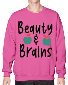 Beauty and Brains 18# - general school- Sweatshirt - Crew