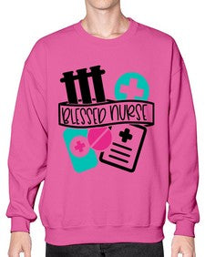 Blessed Nurse Style Style 627# - nurse- Sweatshirt - Crew