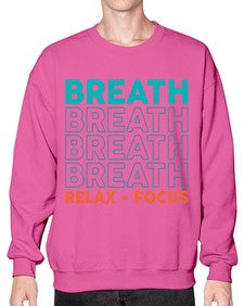 Breath Relax Focus 181# - yoga- Sweatshirt - Crew