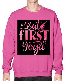 But First Yoga  188# - yoga- Sweatshirt - Crew