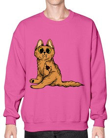 Cat 43# - cartoon animals- Sweatshirt - Crew