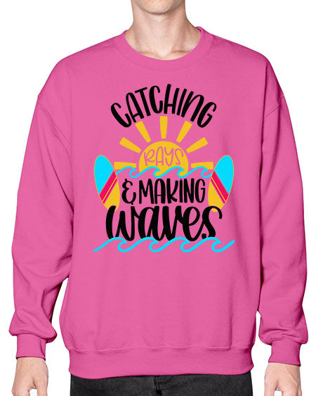 Catching Rays Making Waves Style 49# - summer- Sweatshirt - Crew