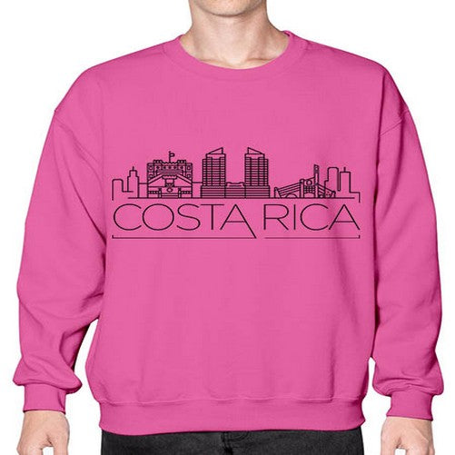 Costa Rica Minimal Skyline 631# - cities- Sweatshirt - Crew