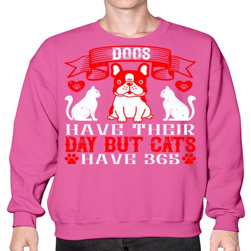Dogs have their day but cats have Style 214# - dogs- Sweatshirt - Crew