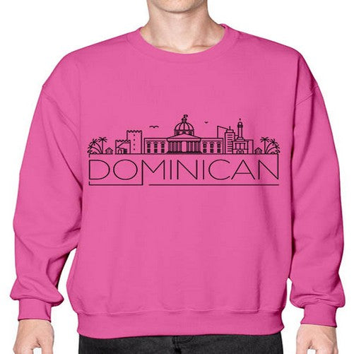 Dominican Minimal Skyline 676# - cities- Sweatshirt - Crew