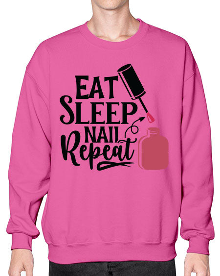 Eat Sleep Nail Repeat 737# - nail tech- Sweatshirt - Crew