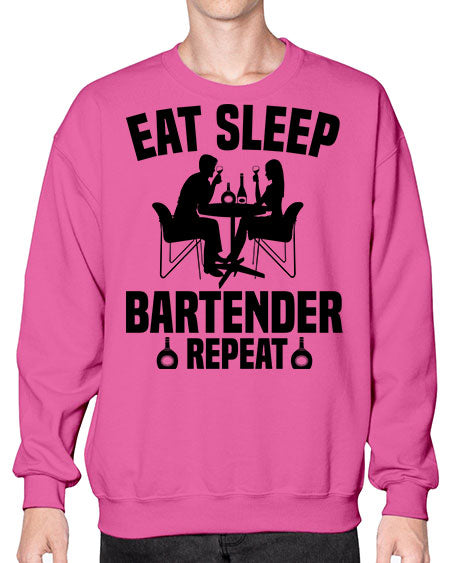 Eat sleep Style 130# - bartender- Sweatshirt - Crew