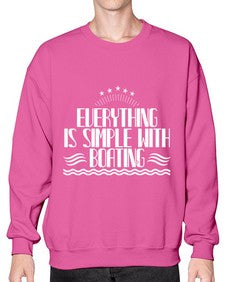 Everything is simple with Boating 17# - boats- Sweatshirt - Crew