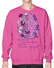 Floral Brain I Will Never Forget 146# - alzheimers- Sweatshirt - Crew
