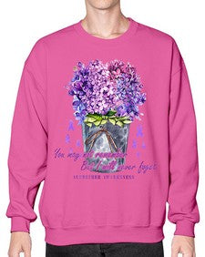 Flower Remember AlzheimerS Awareness 148# - alzheimers- Sweatshirt - Crew