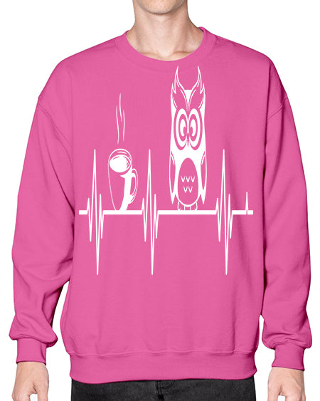 Funny Coffee Lover Night Owl A TurtleRabbit 5# - owl- Sweatshirt - Crew