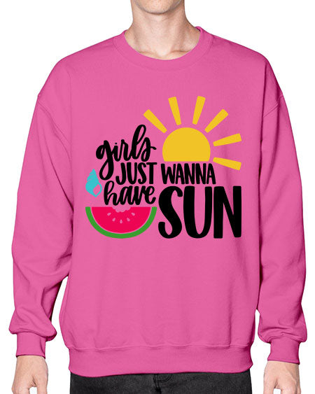 Girls Just Wanna Have Sun Style 44# - summer- Sweatshirt - Crew