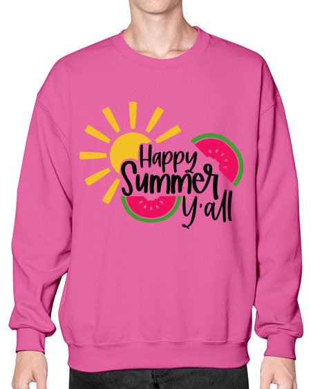 Happy Summer Yall Style 41# - summer- Sweatshirt - Crew