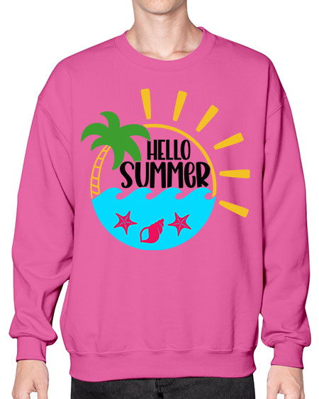 Hello Summer Style 40# - summer- Sweatshirt - Crew