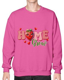 Home Grown Groovy Strawberry 1054# - strawberry- Sweatshirt - Crew