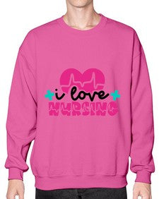 I Love Nursing Style Style 896# - nurse- Sweatshirt - Crew