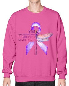 I Will Never Forge Alzheimer Awareness 179# - alzheimers- Sweatshirt - Crew